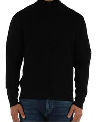 C.P. Company - Lens Detailed Half-Zip Knit Jumper - Lyst