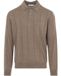 Canali - Textured Polo Knitted Top - Lyst