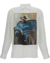 Junya Watanabe - Graphic-Print Long-Sleeve Shirt - Lyst
