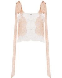Chloé - Chloé Knotted-Strap Cropped Top - Lyst