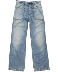 Acne Studios - Logo-Patch Wide-Leg Jeans - Lyst