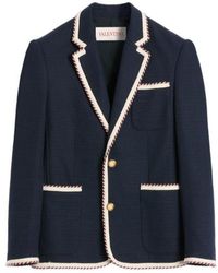 Valentino - Single-Breasted Straight Hem Blazer - Lyst