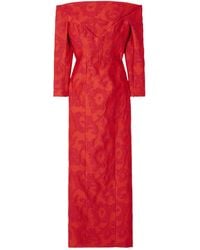 Emilia Wickstead - Zarit Off-The-Shoulder Bouclé-Jacquard Maxi Dress - Lyst