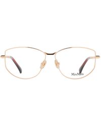 Max Mara - Round Frame Glasses - Lyst