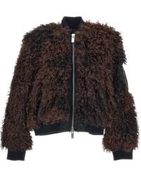 Sacai - Zip-Up Long-Sleeved Bomber Jacket - Lyst