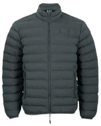 Emporio Armani - Logo-Patch Zip-Up Padded Jacket - Lyst