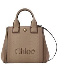 Chloé - Chloé Carry Logo Detailed Small Tote Bag - Lyst