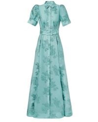 Rebecca Vallance - Benette Belted Brocade Shirt Dress - Lyst