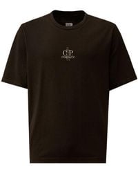 C.P. Company - Logo Printed Crewneck T-Shirt - Lyst