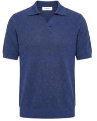 Gran Sasso - Ribbed-Knit Short-Sleeve Polo Shirt - Lyst