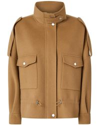 Pinko - High-Neck Drawstring Hem Jacket - Lyst