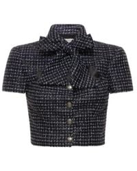 Alessandra Rich - Bowtie Tweed Jacket - Lyst