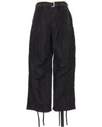 Sacai - Wide-Leg Cargo Casual Pants - Lyst