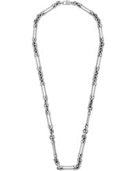 Saint Laurent - Bolt And Chain Metal Necklace - Lyst