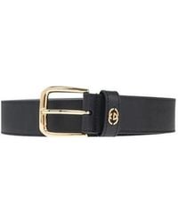 Gucci - G Logo Plaque Buckle Belt - Lyst