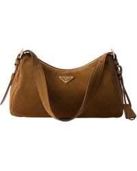 Prada - Aimée Medium Suede Shoulder Bag - Lyst