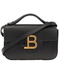 Balmain - B Buzz Logo-Plaque Foldover Top Mini Tote Bag - Lyst