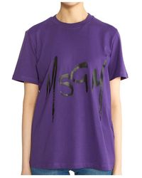 MSGM - Logo Short-Sleeved T-Shirt - Lyst