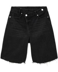 AllSaints - Aki Crossover Wide Leg Shorts - Lyst