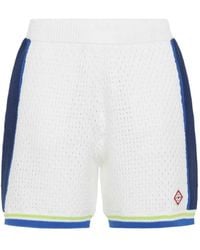 CASABLANCA - Logo Patch Crochet Shorts - Lyst