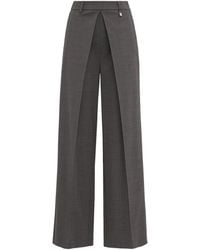 GIUSEPPE DI MORABITO - Pleated-Front Wide-Leg Casual Trousers - Lyst