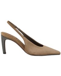 Brunello Cucinelli - 80Mm Suede Pumps - Lyst
