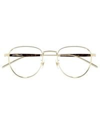 Montblanc - Eyewear Round Frame Glasses - Lyst