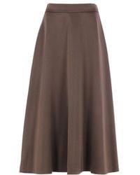 Brunello Cucinelli - Pleated Flared Skirt - Lyst