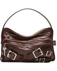 Acne Studios - Blucke-Detail Leather Shoulder Bag - Lyst
