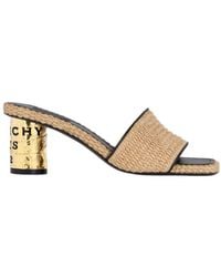 Givenchy - Tape Raffia-Effect Heeled Mules - Lyst