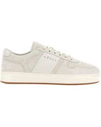 Hogan - Logo Printed Lace-Up Sneakers - Lyst