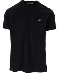 Vivienne Westwood - Logo Embroidered Crewneck T-Shirt - Lyst