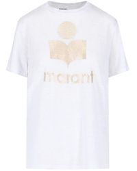 Isabel Marant - Isabel Marant Étoile Foil Logo T-Shirt - Lyst