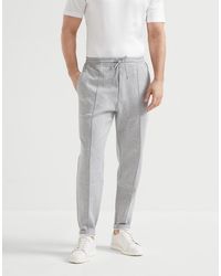 Brunello Cucinelli - Ribbed Track Pants - Lyst