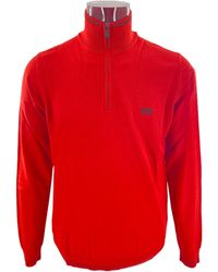 BOSS - Zippered Long-Sleeved Sweater - Lyst