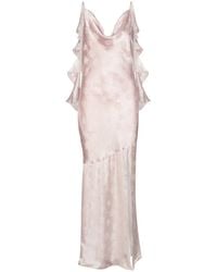 ROTATE BIRGER CHRISTENSEN - Halter Neck Maxi Waterfall Dress - Lyst