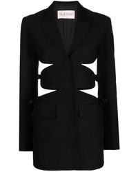 Valentino - Cut-Out Single-Breasted Blazer - Lyst