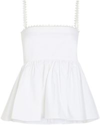 Jacquemus - Peplum Cotton-Poplin Top - Lyst