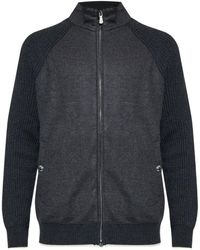 Eleventy - Ribbed-Knit Zip-Up Jacket - Lyst