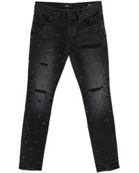 Purple Brand - Distressed Splatter Denim - Lyst