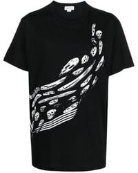 McQueen - Skeleton Printed Crewneck T-Shirt - Lyst