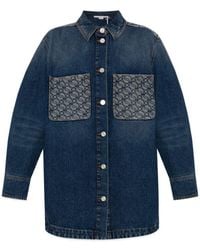 Stella McCartney - Graphic-Print Cotton Denim Shirt - Lyst