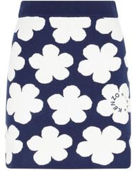 KENZO - Floral Intarsia High-Waisted Mini Skirt - Lyst
