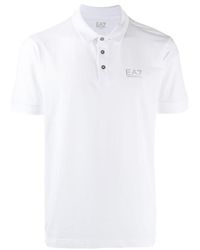 EA7 - Logo-Print Short-Sleeve Polo Shirt - Lyst