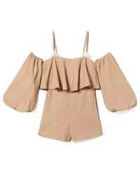 Twinset - Lace-Detail Playsuit - Lyst
