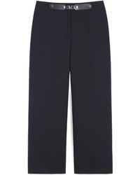 Max Mara - Novella Logo Plaque Cropped Trousers - Lyst