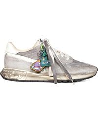 Autry - Distressed Charm Low-Top Sneakers - Lyst