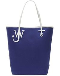 JW Anderson - Jw Anderson Jw Tall Anchor Logo Plaque Tote Bag - Lyst