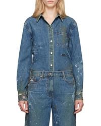 Helmut Lang - Painted Effect Denim Shirt - Lyst