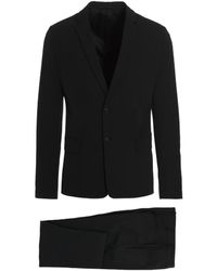 Prada - V-Neck Long-Sleeved Suit Coat Pantsuit - Lyst
